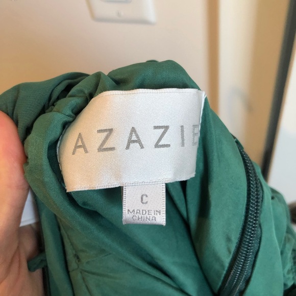 NWT: BRAND NEW w tags Azazie "dark green" Aaida Style dress - Picture 8 of 10